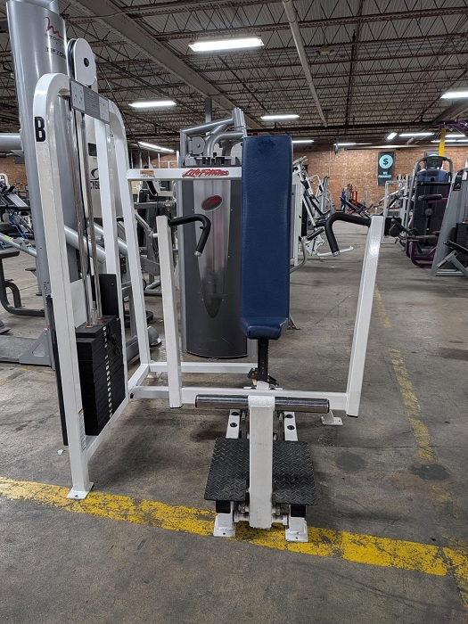 Life Fitness Chest Press Machine  White Frame - Used